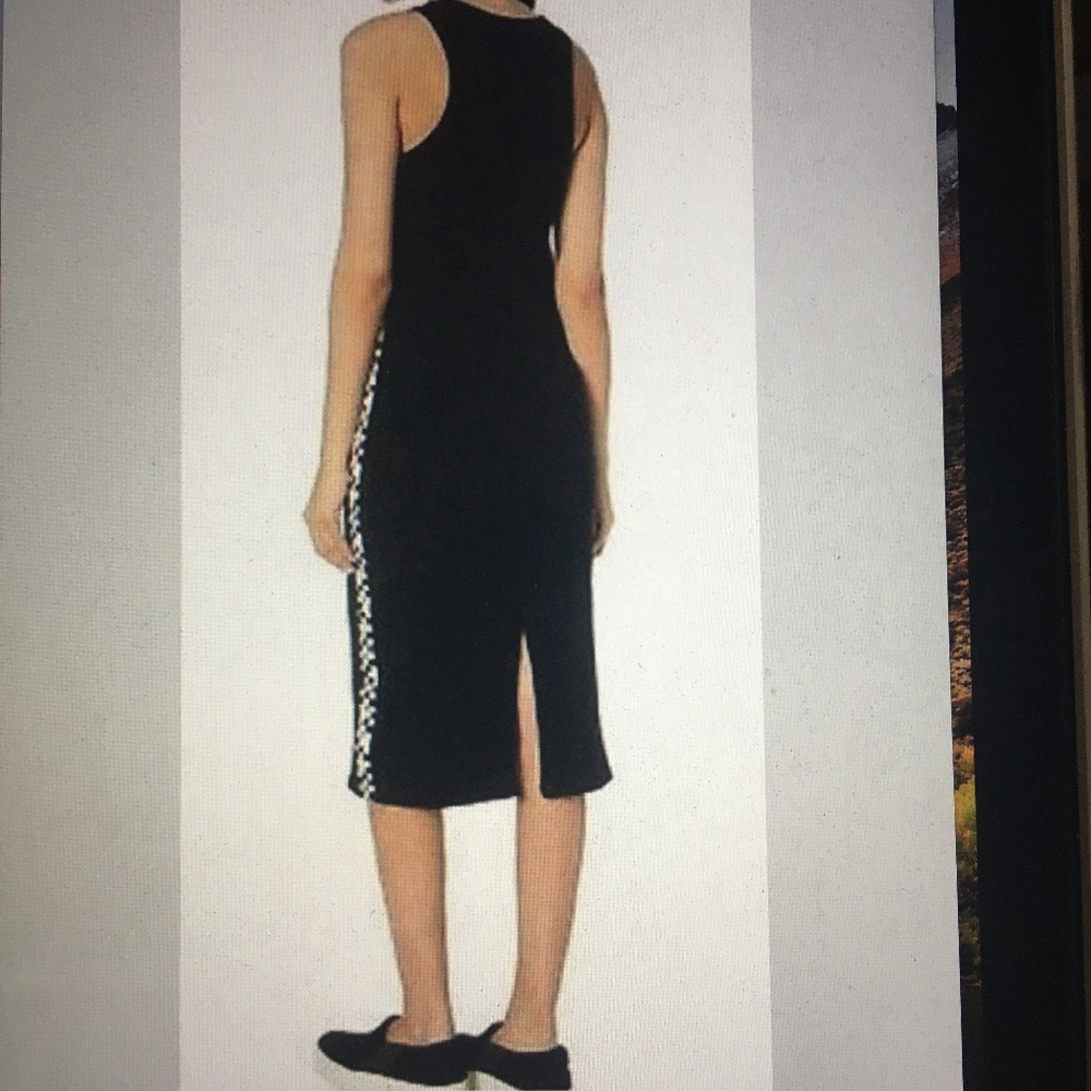 VANS Black Checkered Side Sleeveless Midi Tank Dress - Picture 3 of 14